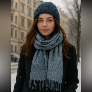 FRAAS Cashmink Scarf Blue